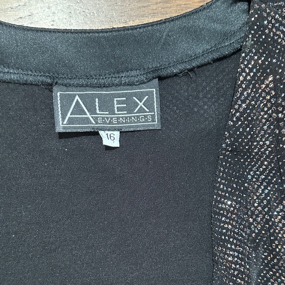 Alex Evenings Black Dress with Metallic Accents - Picture 2 of 7